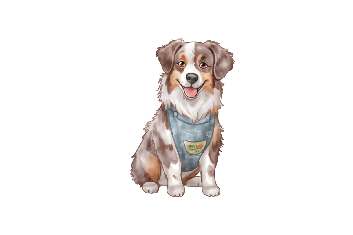 Australian Shepherd mit Schürze