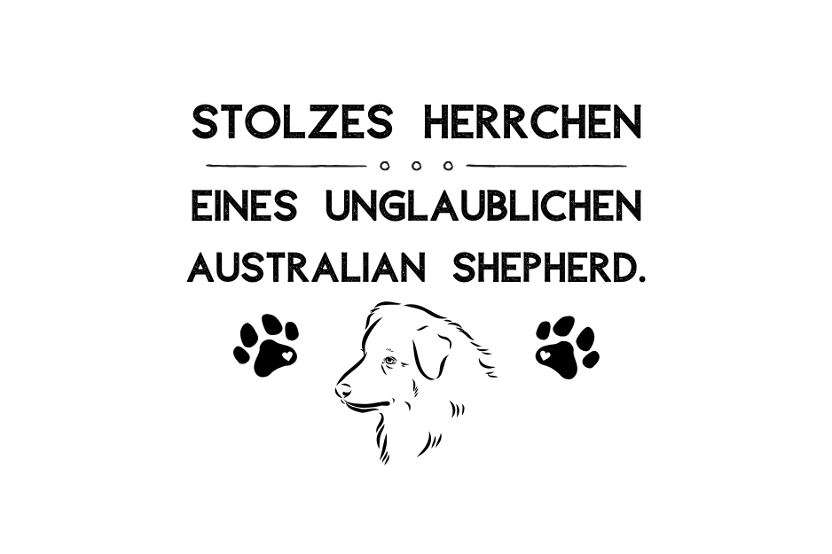 Stolzes Herrchen eines unglaublichen Australian Sheperd.