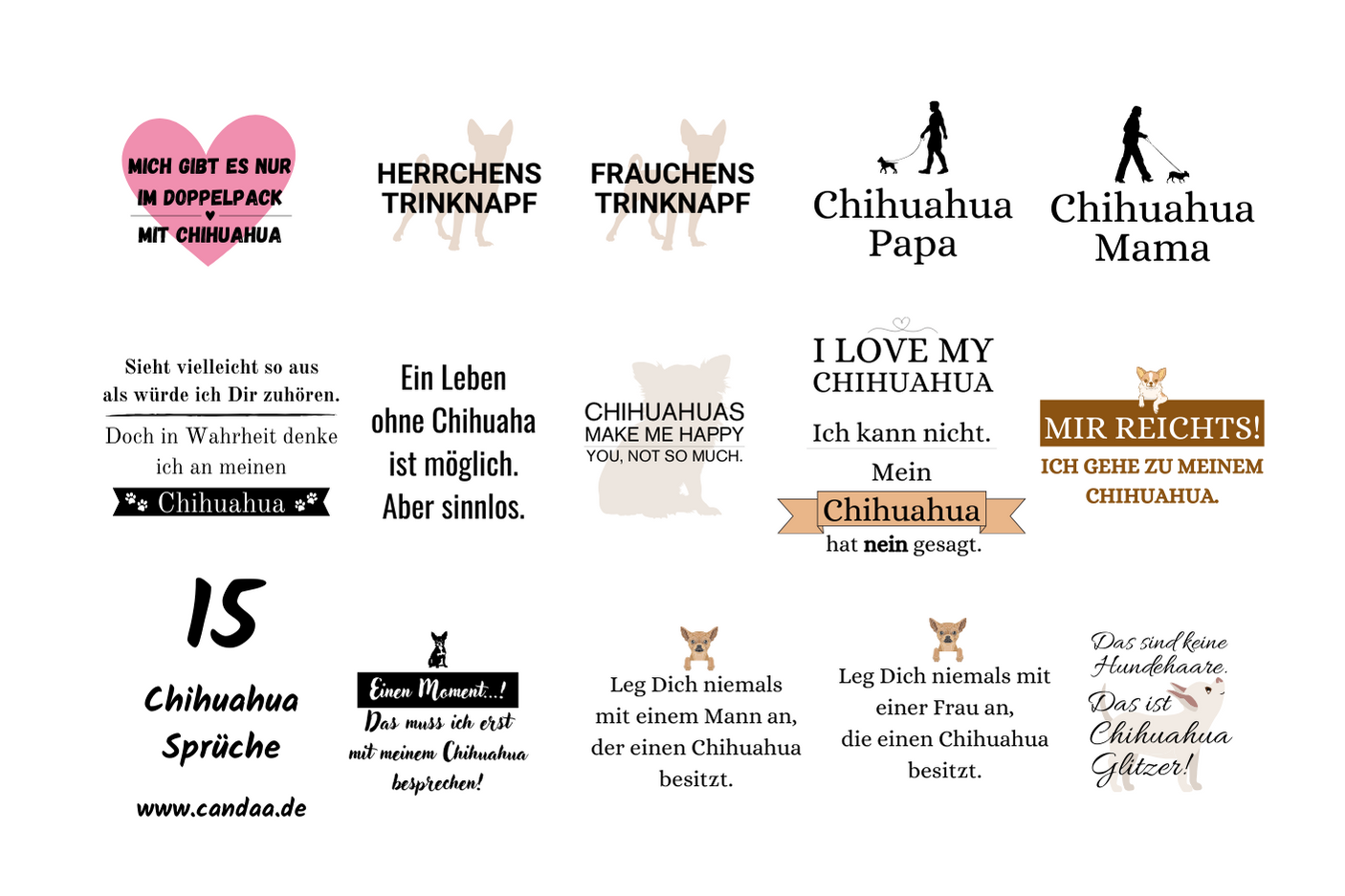 15 Chihuahua Sprüche