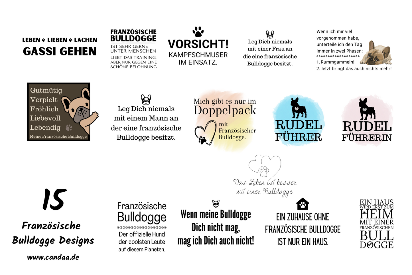 15 Französische Bulldogge Sprüche