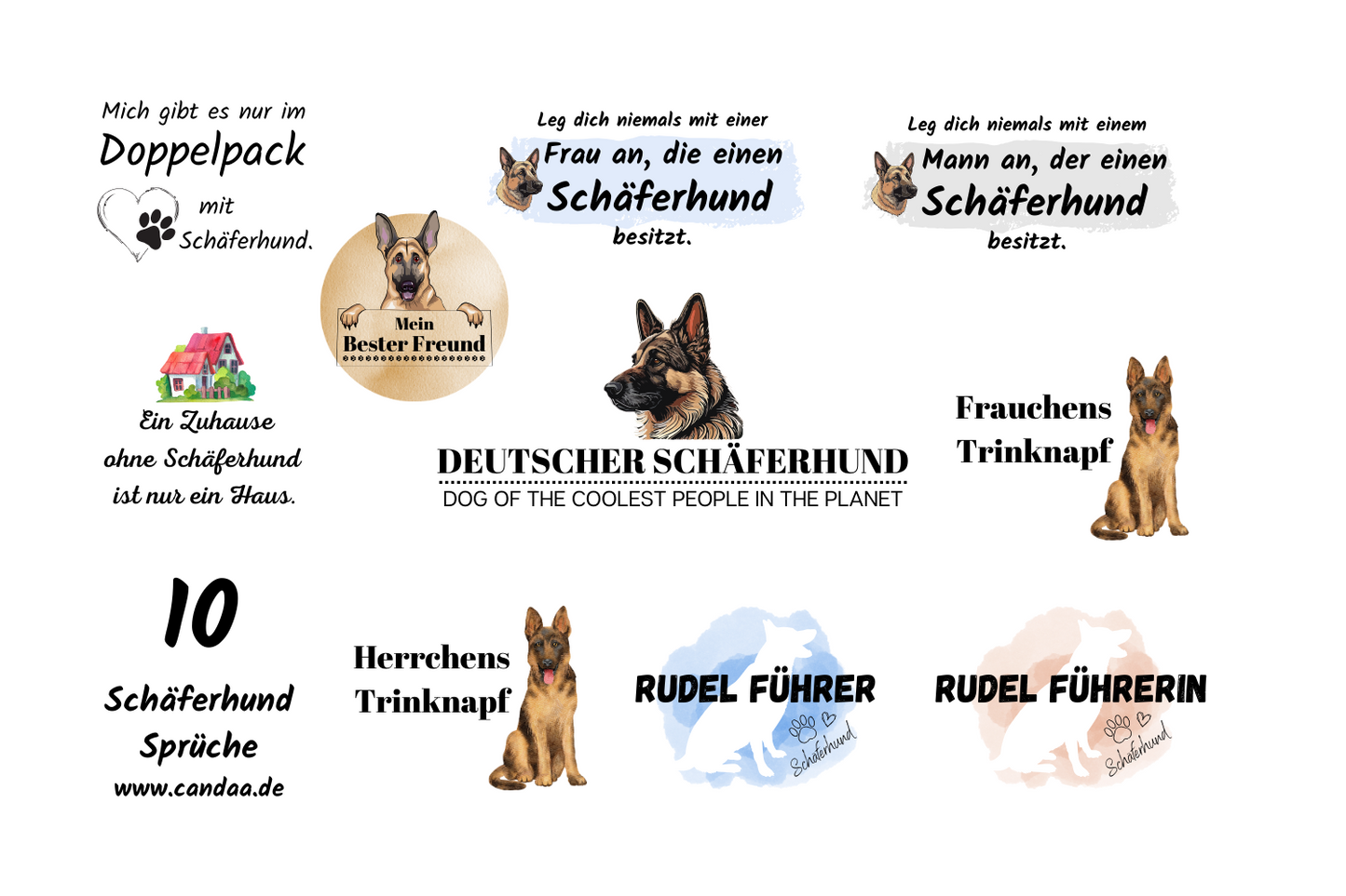 10 Schäferhund Sprüche