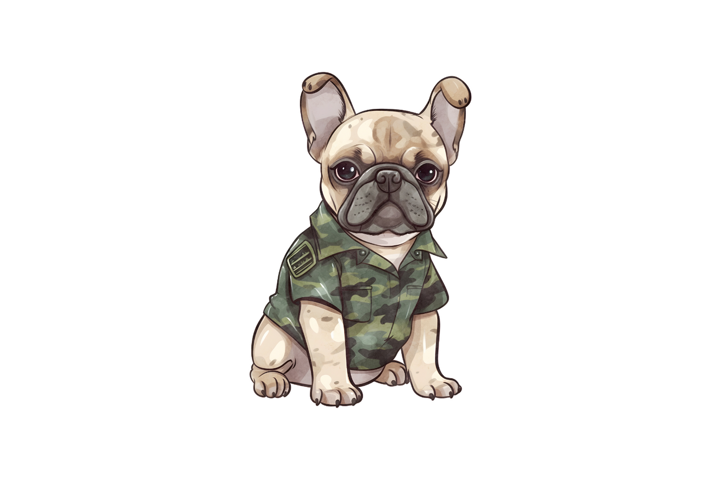 Französische Bulldogge Militärisch