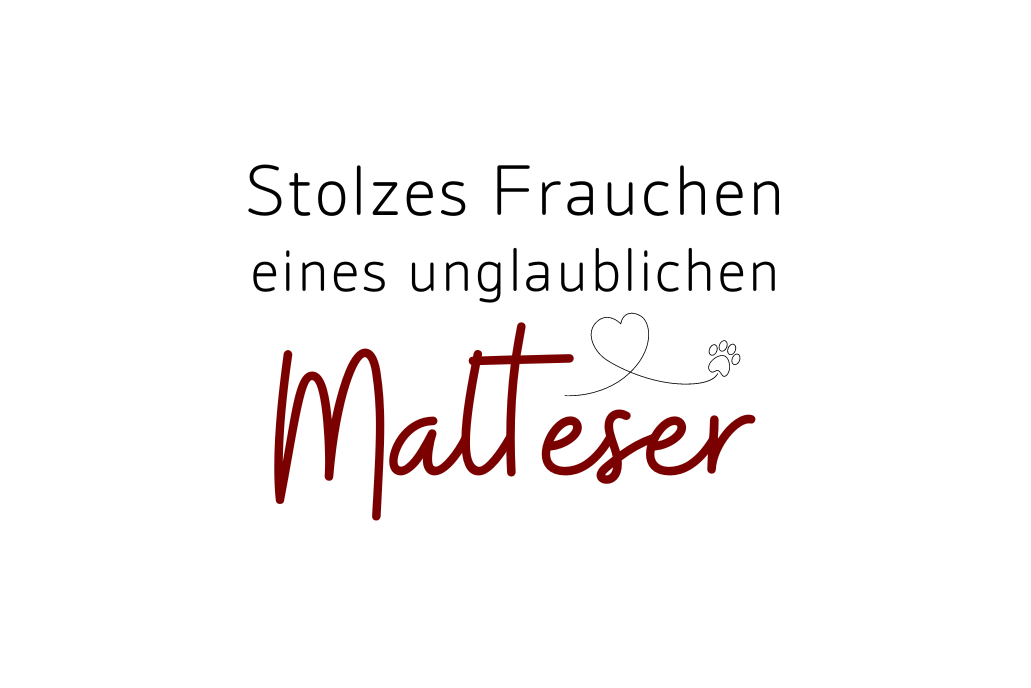 Stolzes Frauchen eines unglaublichen Malteser