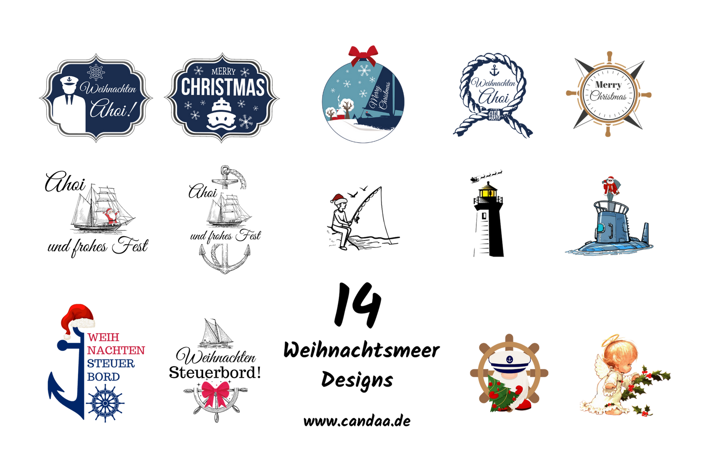 14 Weihnachtsmeer Designs