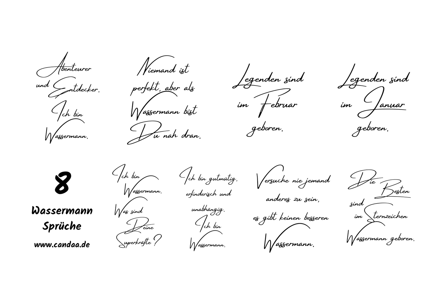 8 Wassermann Sprüche