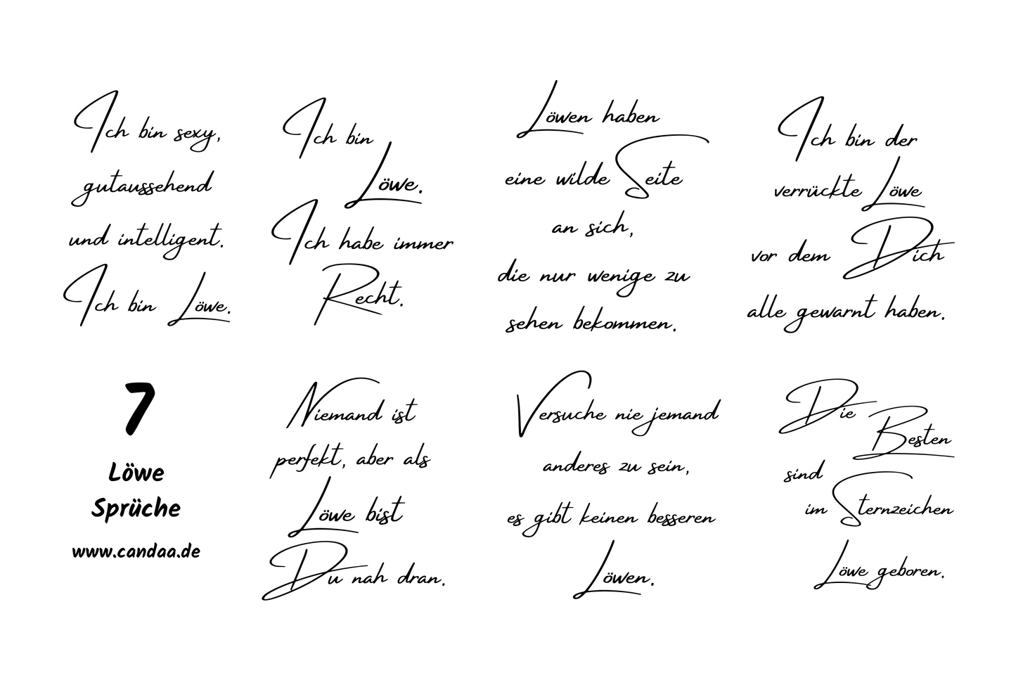 7 Löwe Sprüche