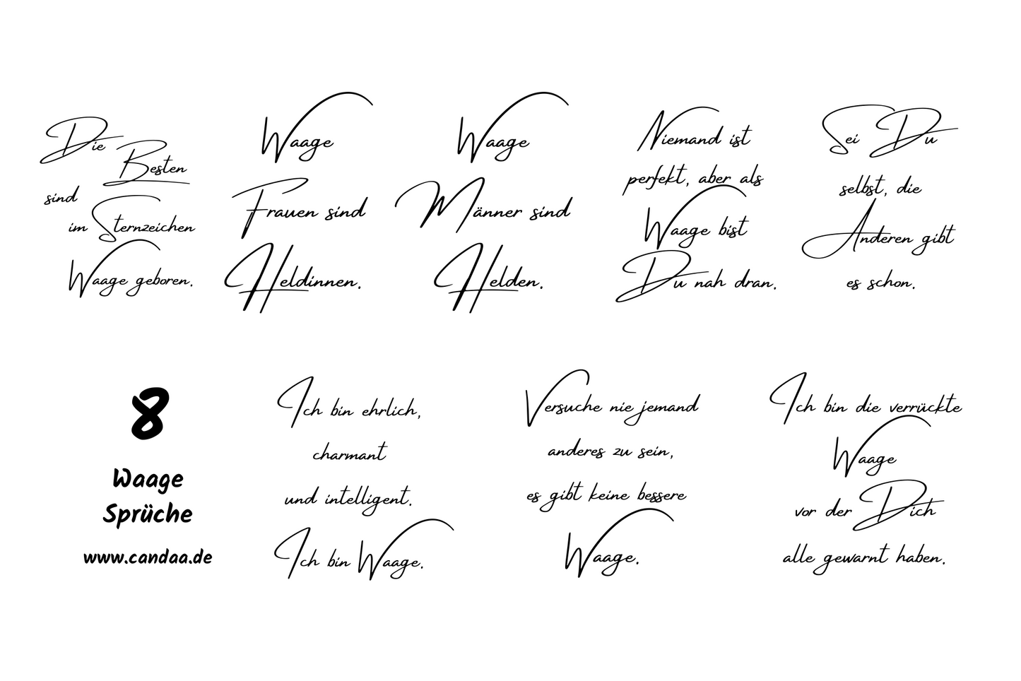 8 Waage Sprüche