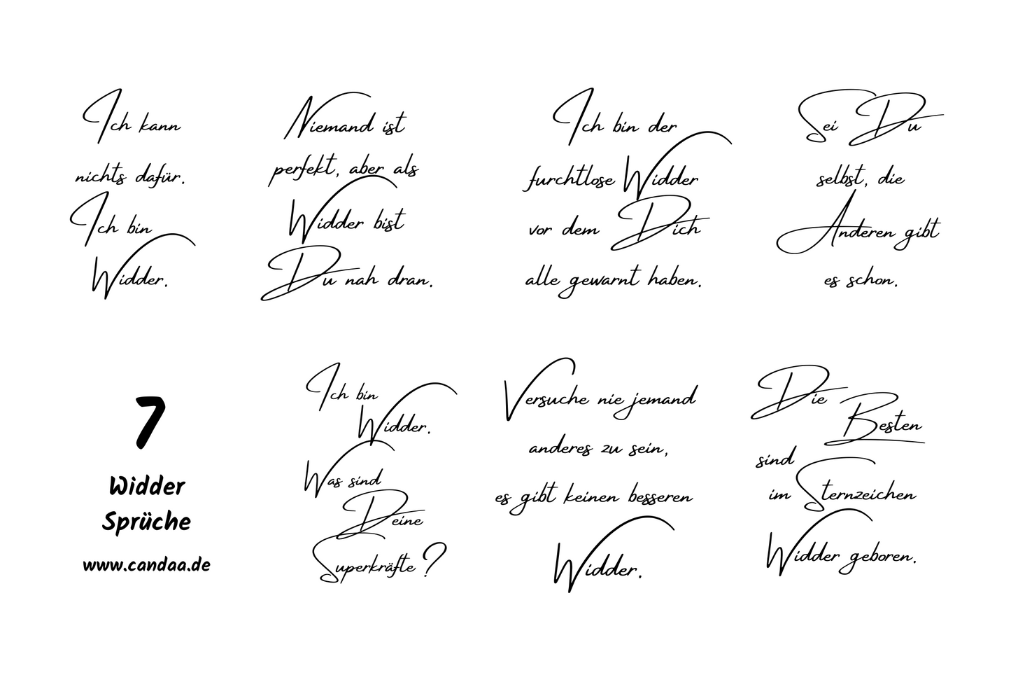 7 Widder Sprüche