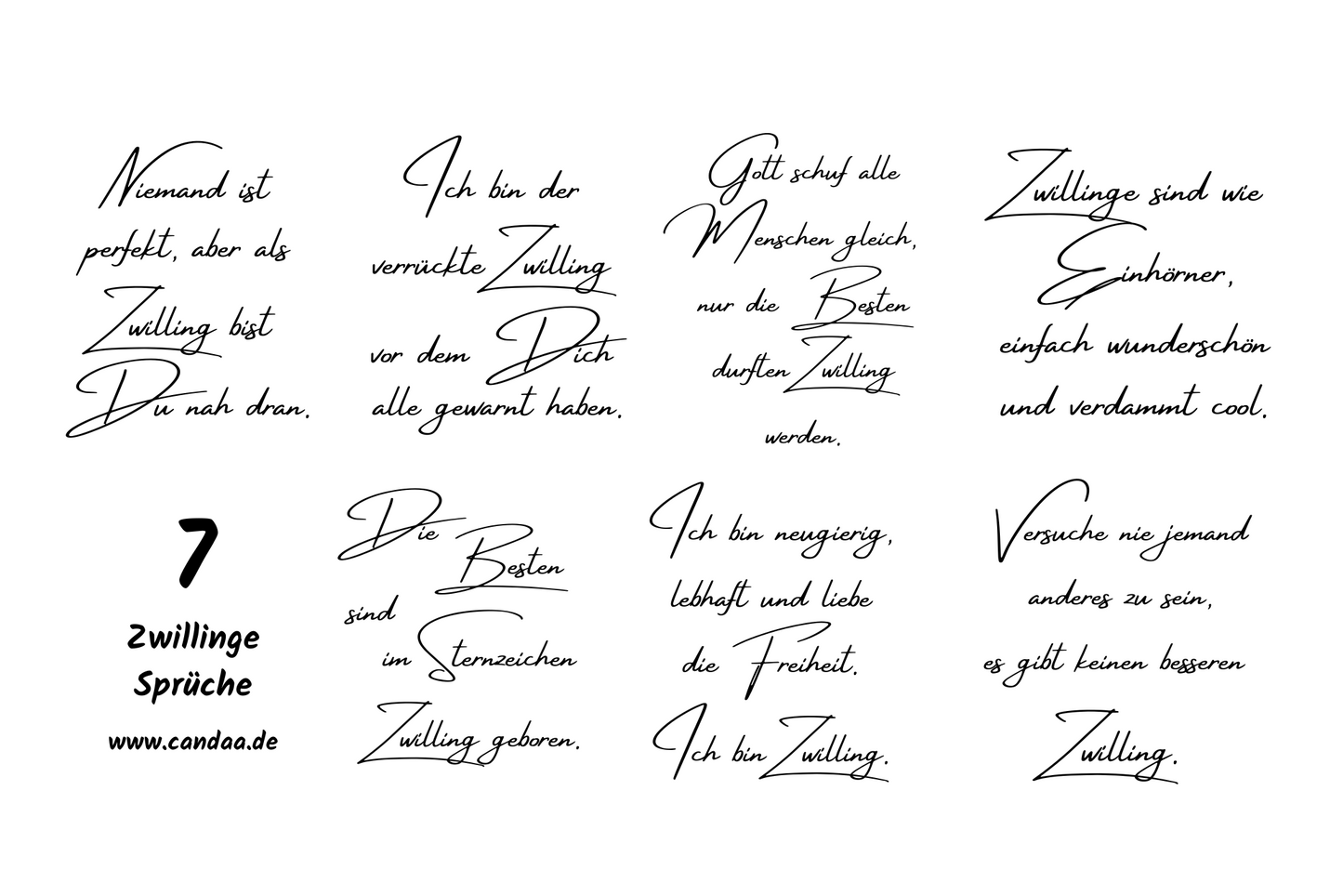 7 Zwillinge Sprüche