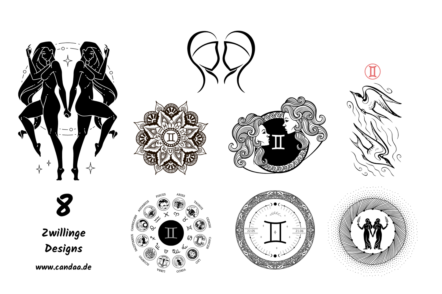 8 Zwillinge Designs