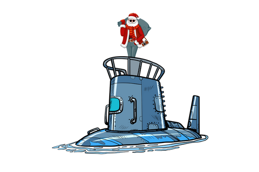 Weihnachtsmann auf U-Boot